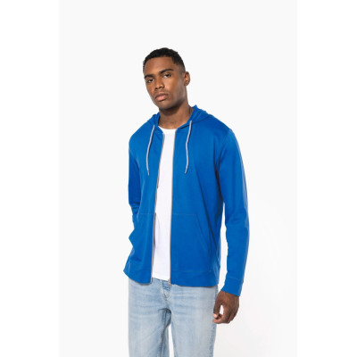 Lightweight cotton hooded sweatshirt